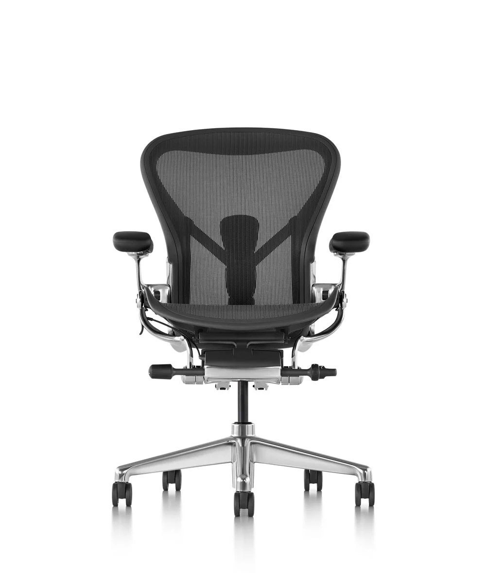 Siège de bureau Aeron en Graphite/Aluminium poli - Image 3