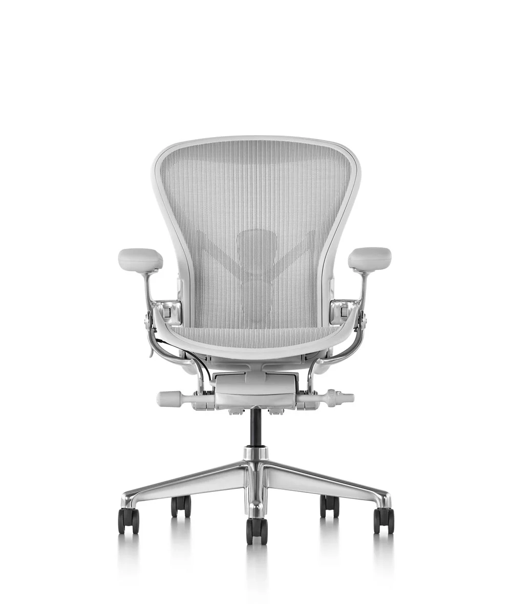 Siège de bureau Aeron en Mineral/Aluminium poli - Image 3