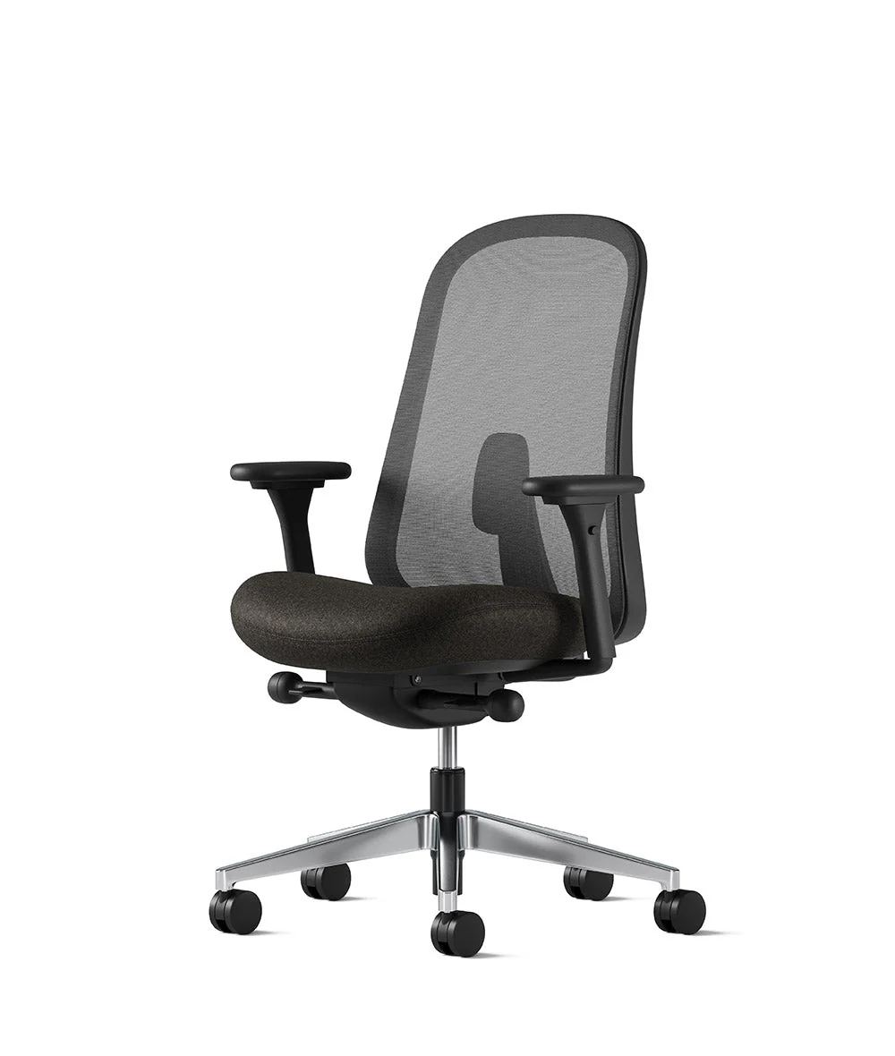 Siège de bureau Lino* Noir et aluminium poli - Image 11