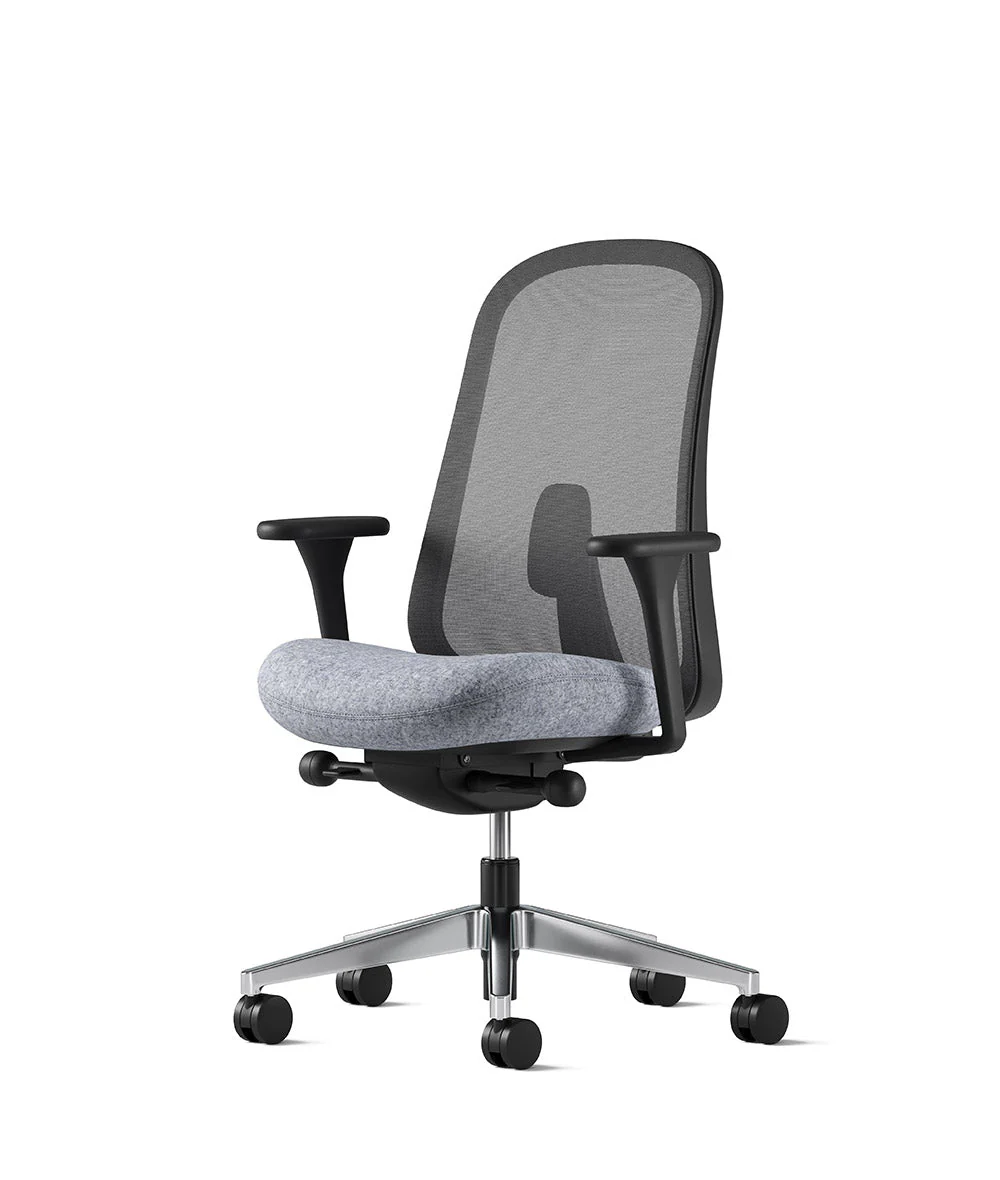 Siège de bureau Lino* Noir et aluminium poli - Image 13