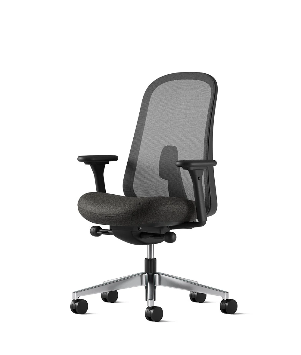 Siège de bureau Lino* Noir et aluminium poli - Image 19
