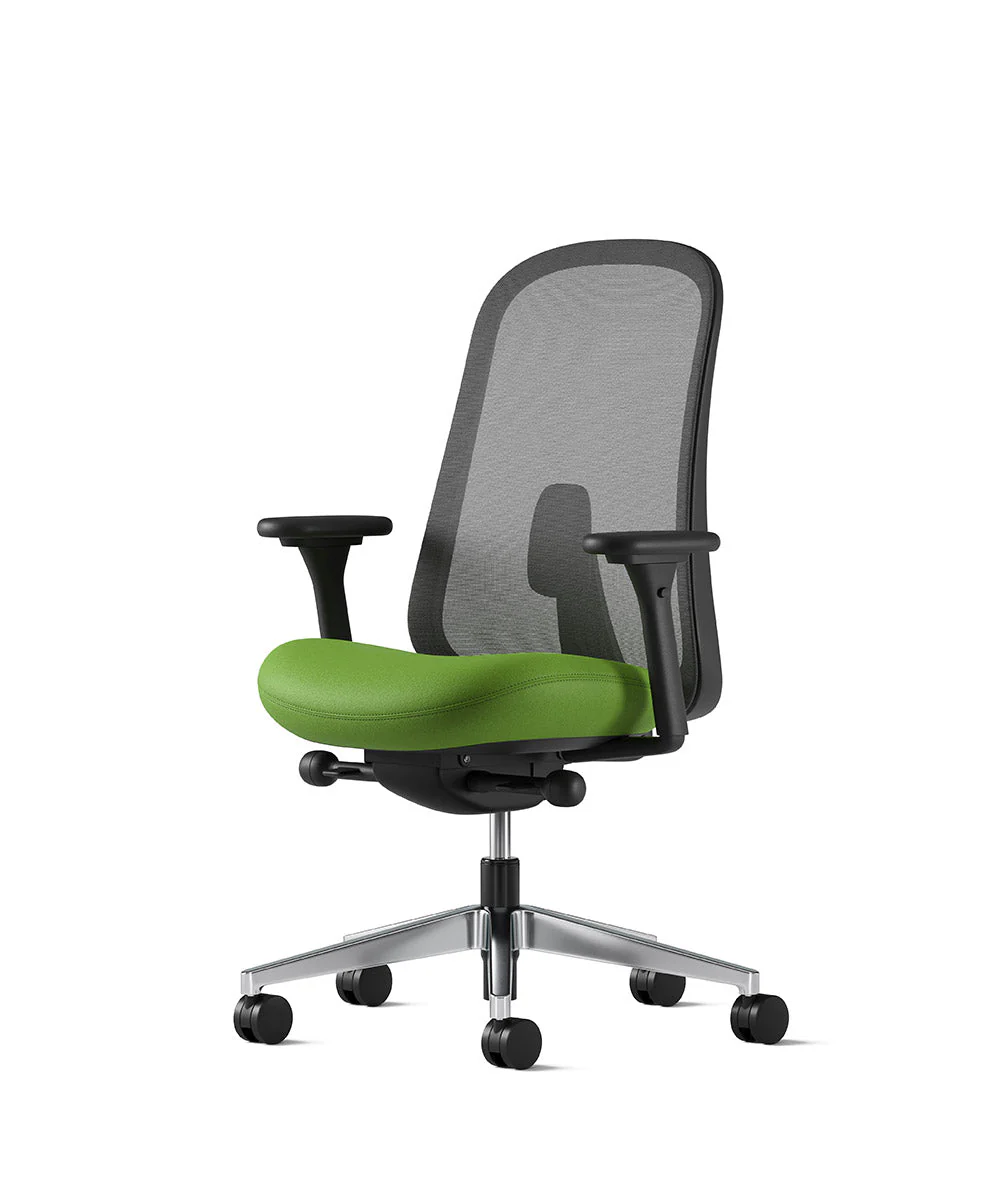 Siège de bureau Lino* Noir et aluminium poli - Image 3