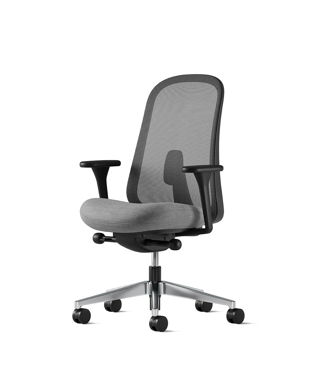 Siège de bureau Lino* Noir et aluminium poli - Image 33