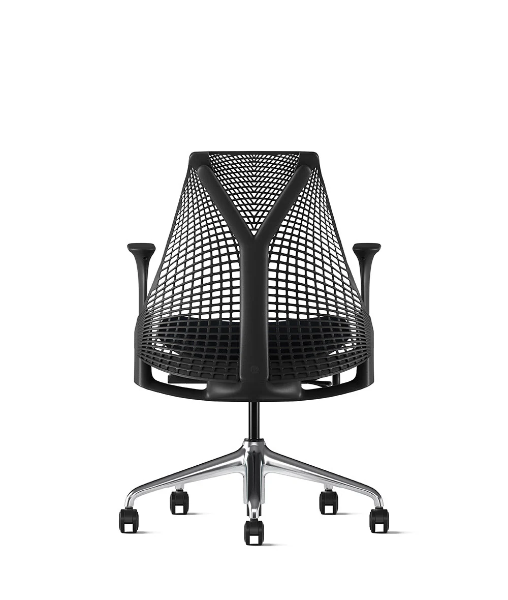 Siège de bureau Sayl* Noir et aluminium poli - Image 10