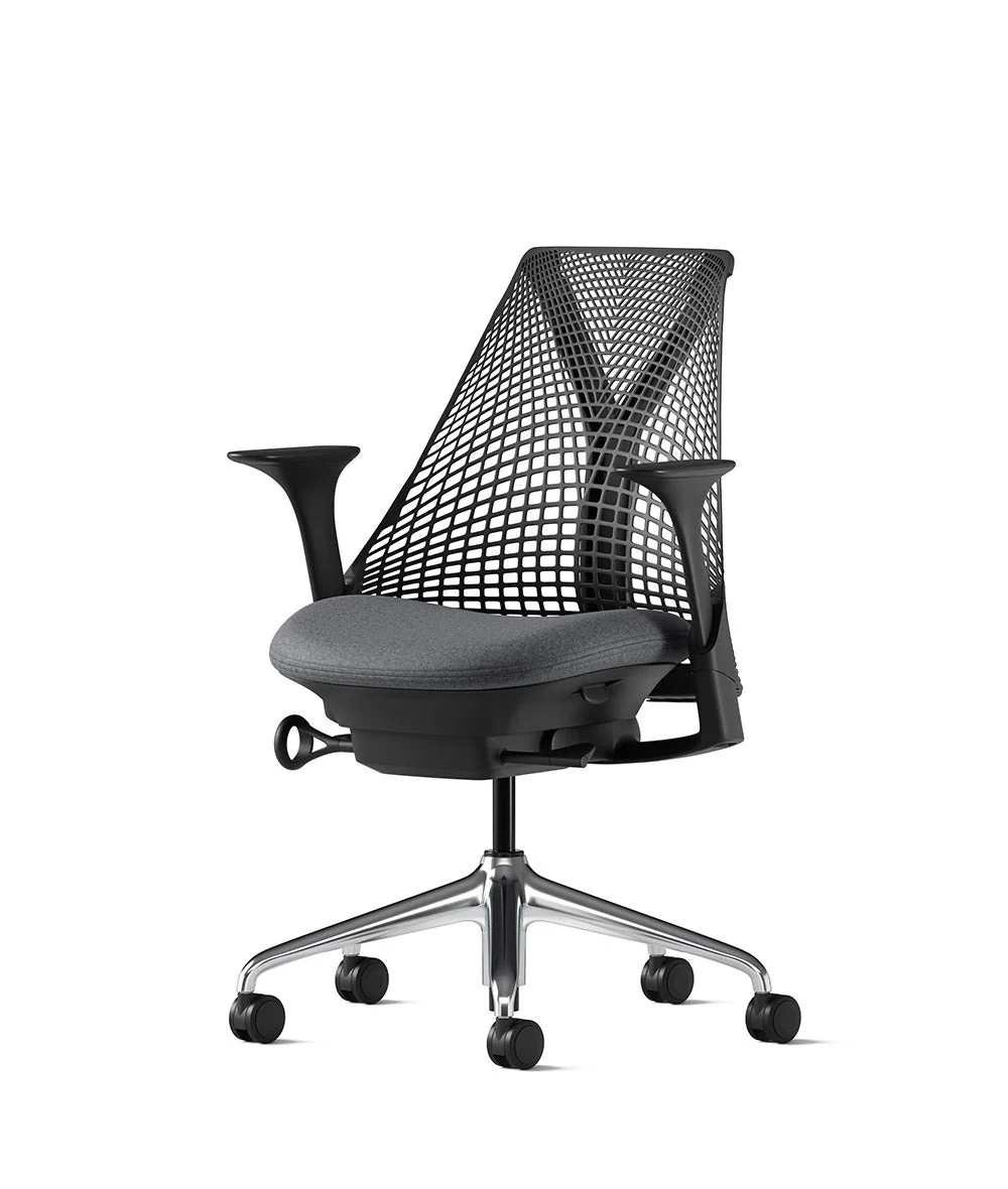Siège de bureau Sayl* Noir et aluminium poli - Image 102
