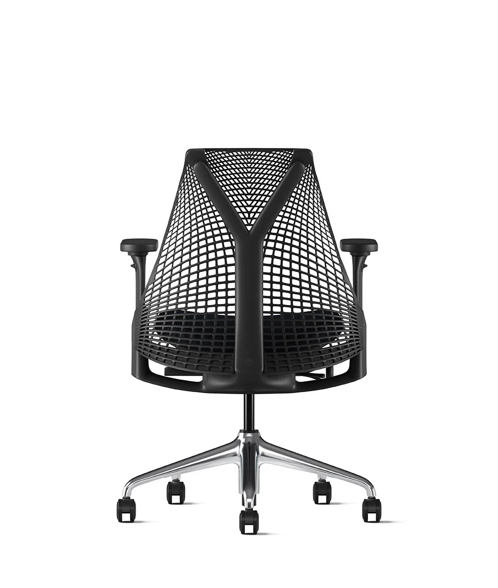 Siège de bureau Sayl* Noir et aluminium poli - Image 12