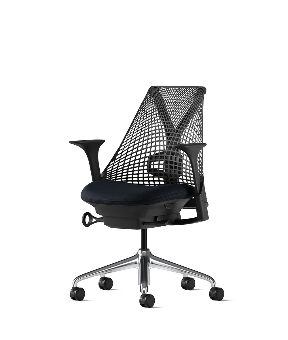 Siège de bureau Sayl* Noir et aluminium poli - Image 13