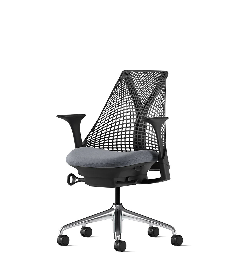 Siège de bureau Sayl* Noir et aluminium poli - Image 17