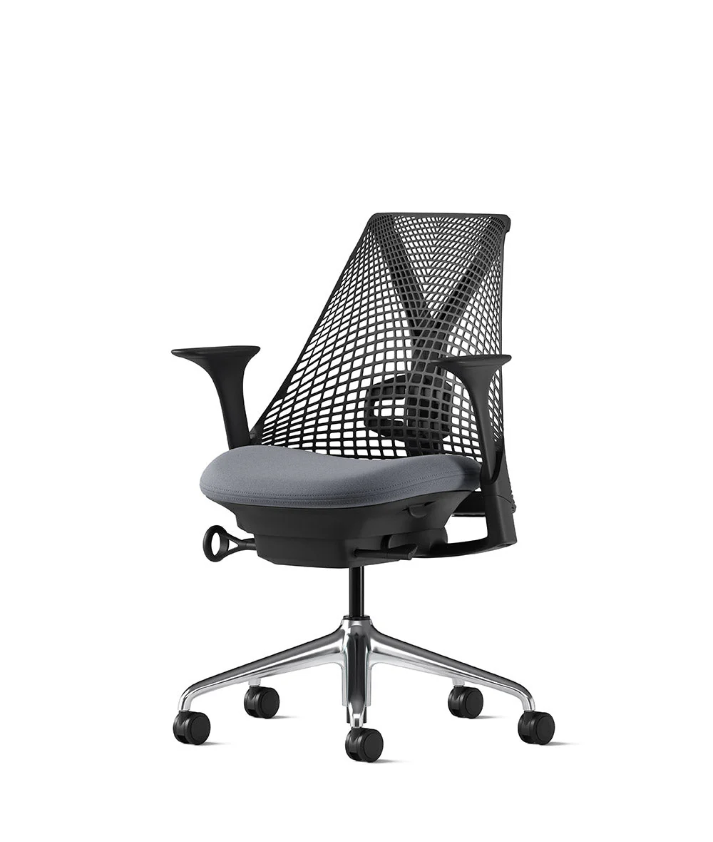 Siège de bureau Sayl* Noir et aluminium poli - Image 21
