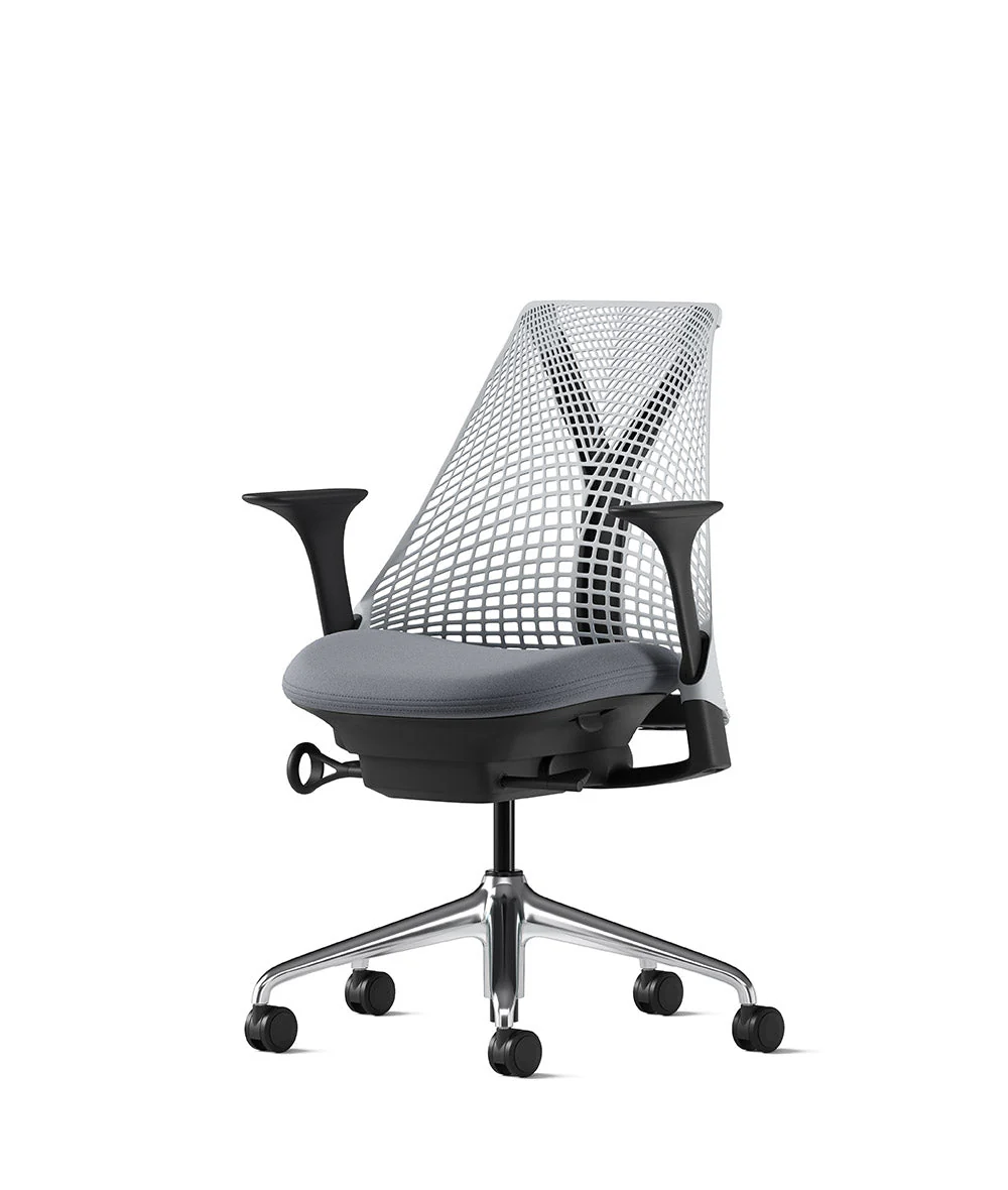 Siège de bureau Sayl* Noir et aluminium poli - Image 25