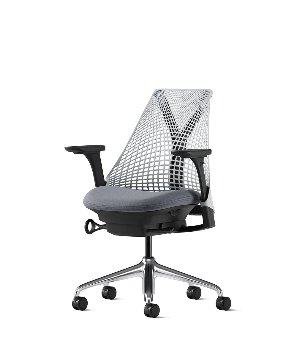 Siège de bureau Sayl* Noir et aluminium poli - Image 27