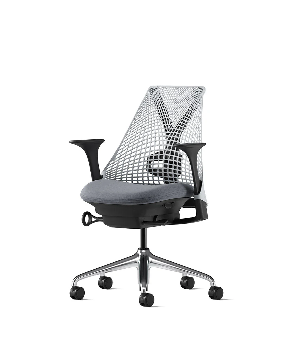 Siège de bureau Sayl* Noir et aluminium poli - Image 29