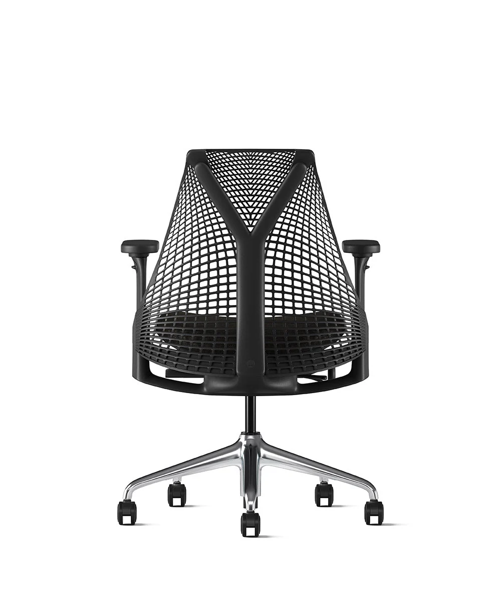 Siège de bureau Sayl* Noir et aluminium poli - Image 4