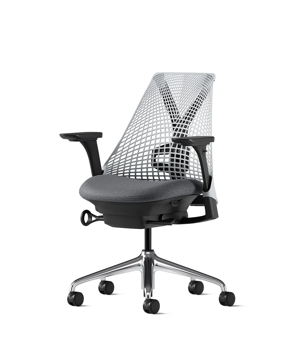 Siège de bureau Sayl* Noir et aluminium poli - Image 46