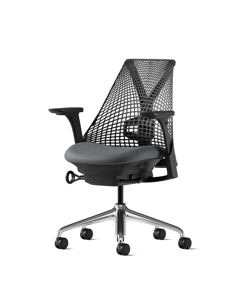 Siège de bureau Sayl* Noir et aluminium poli - Image 54