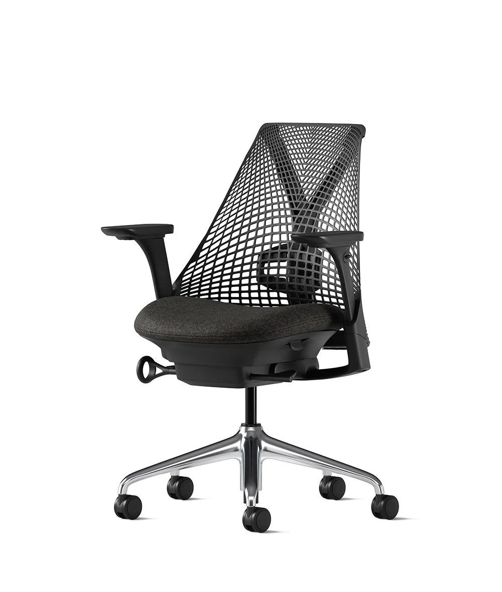 Siège de bureau Sayl* Noir et aluminium poli - Image 56