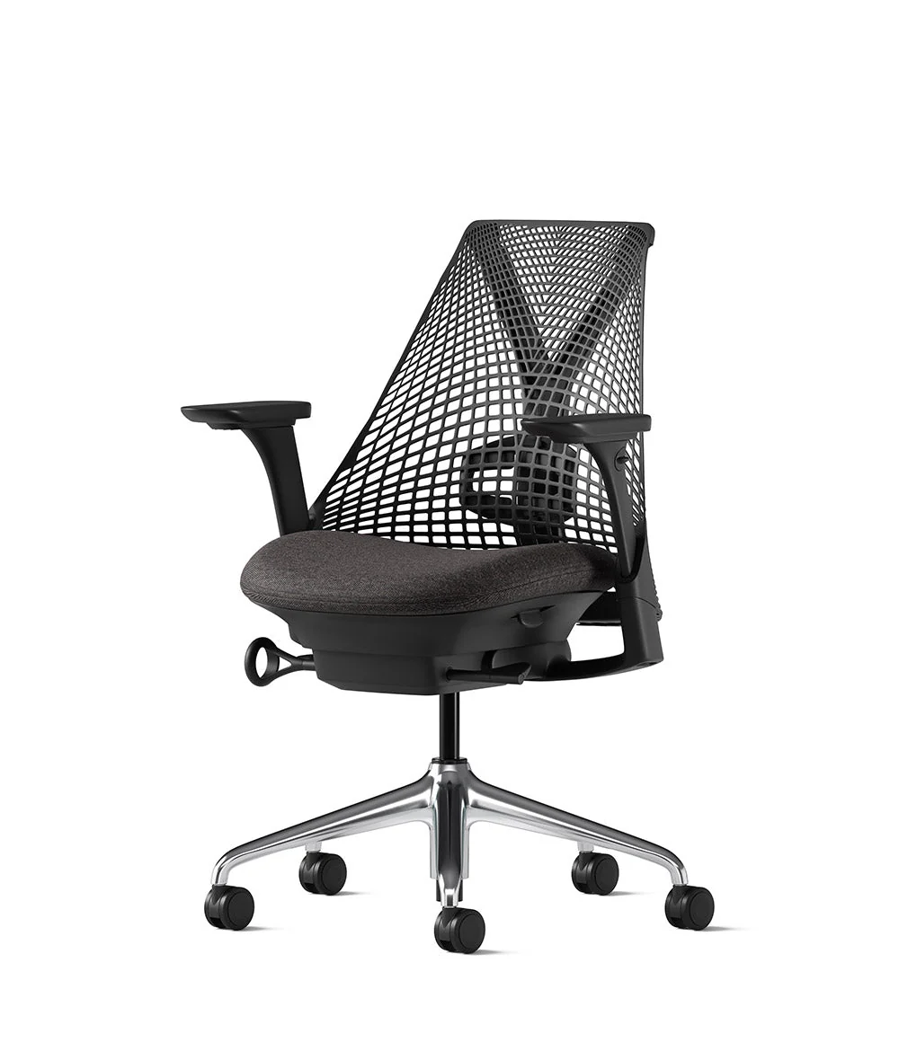 Siège de bureau Sayl* Noir et aluminium poli - Image 58
