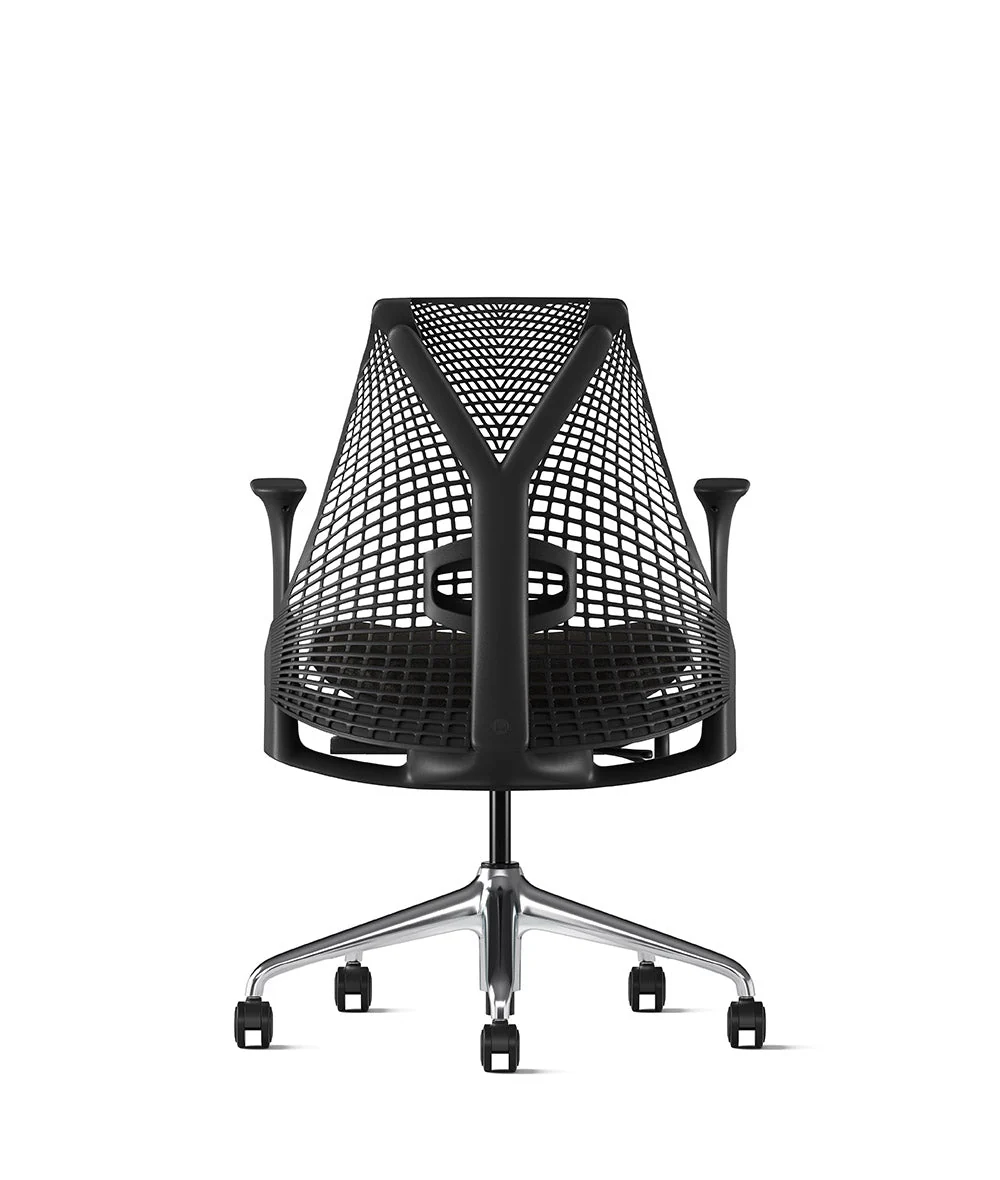Siège de bureau Sayl* Noir et aluminium poli - Image 6