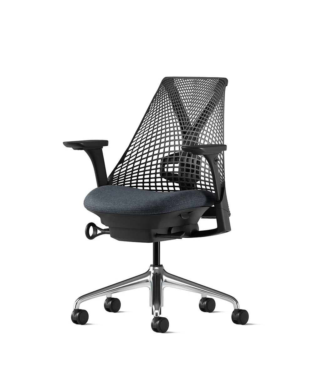Siège de bureau Sayl* Noir et aluminium poli - Image 60