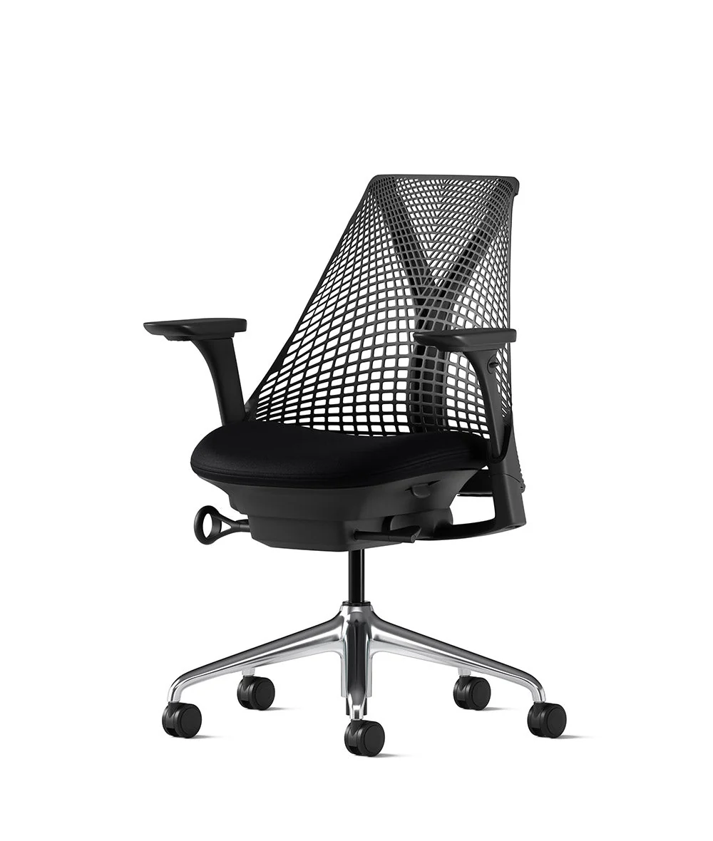Siège de bureau Sayl* Noir et aluminium poli - Image 68