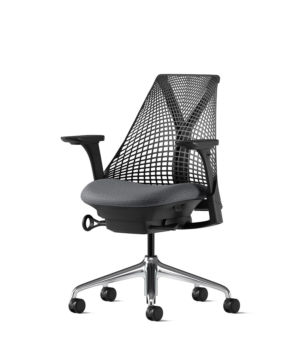 Siège de bureau Sayl* Noir et aluminium poli - Image 70