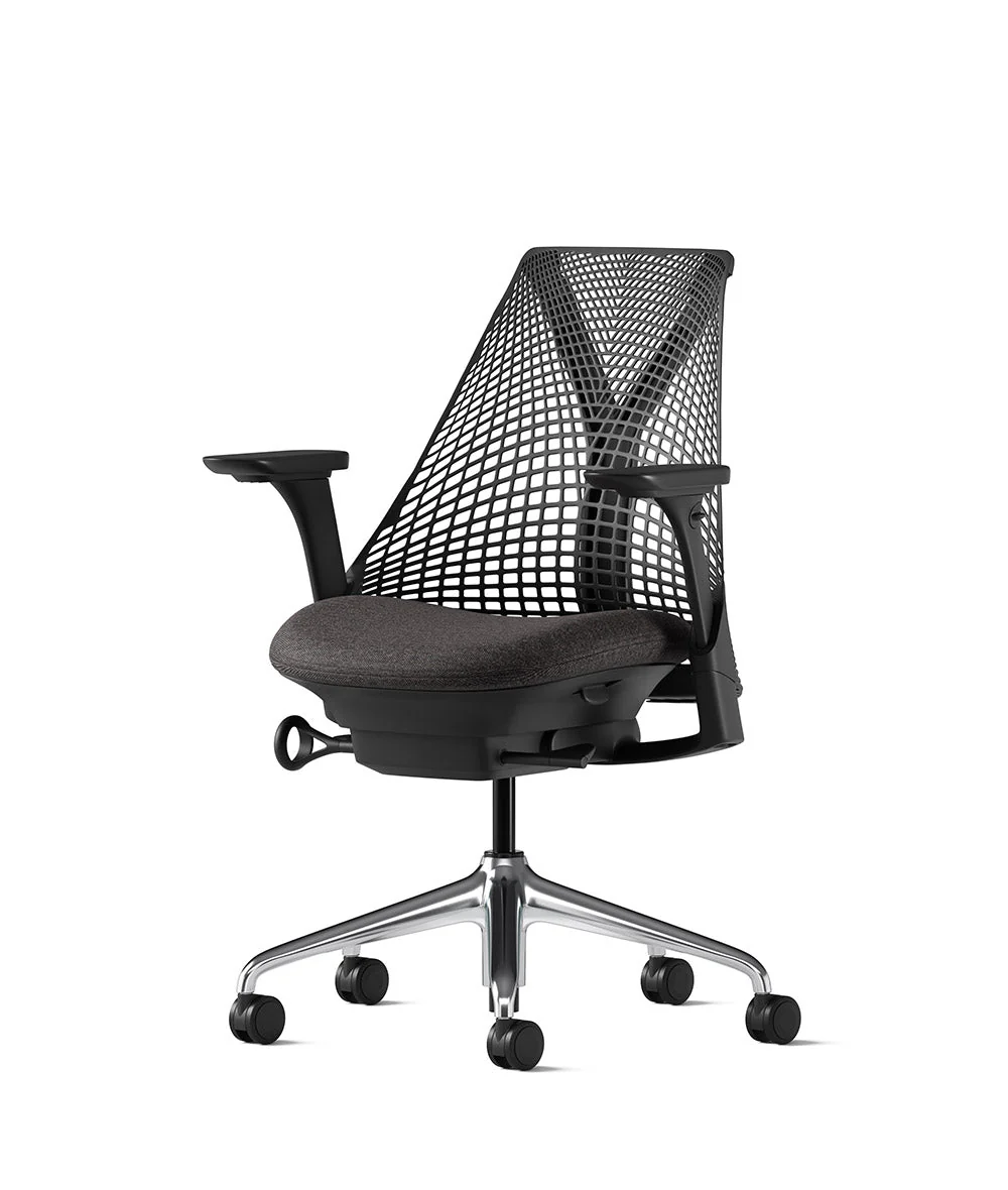 Siège de bureau Sayl* Noir et aluminium poli - Image 74
