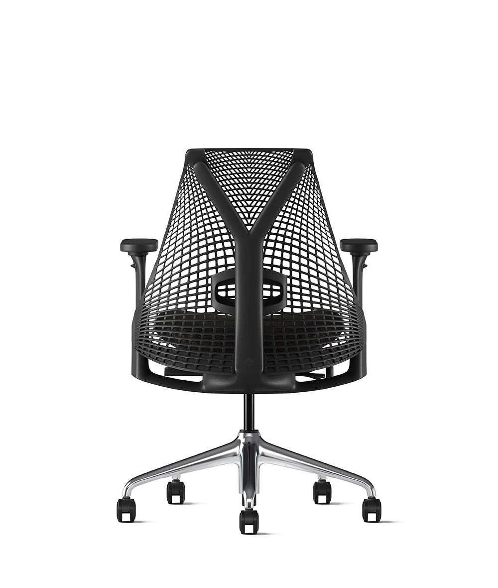Siège de bureau Sayl* Noir et aluminium poli - Image 8