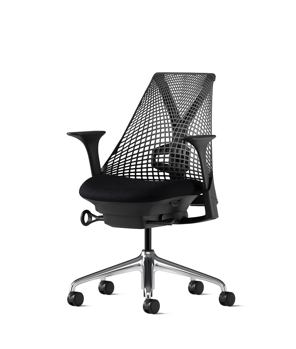 Siège de bureau Sayl* Noir et aluminium poli - Image 82