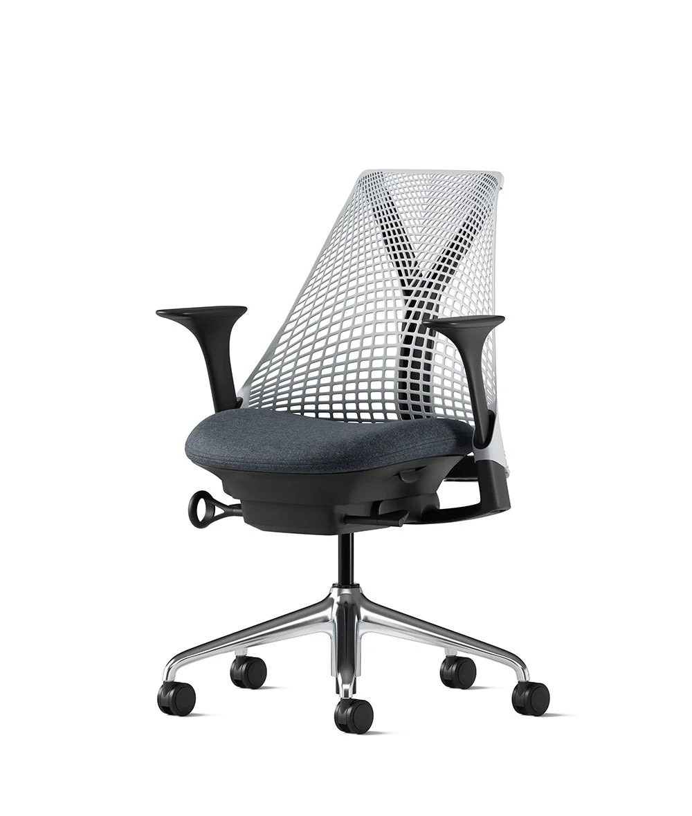 Siège de bureau Sayl* Noir et aluminium poli - Image 96