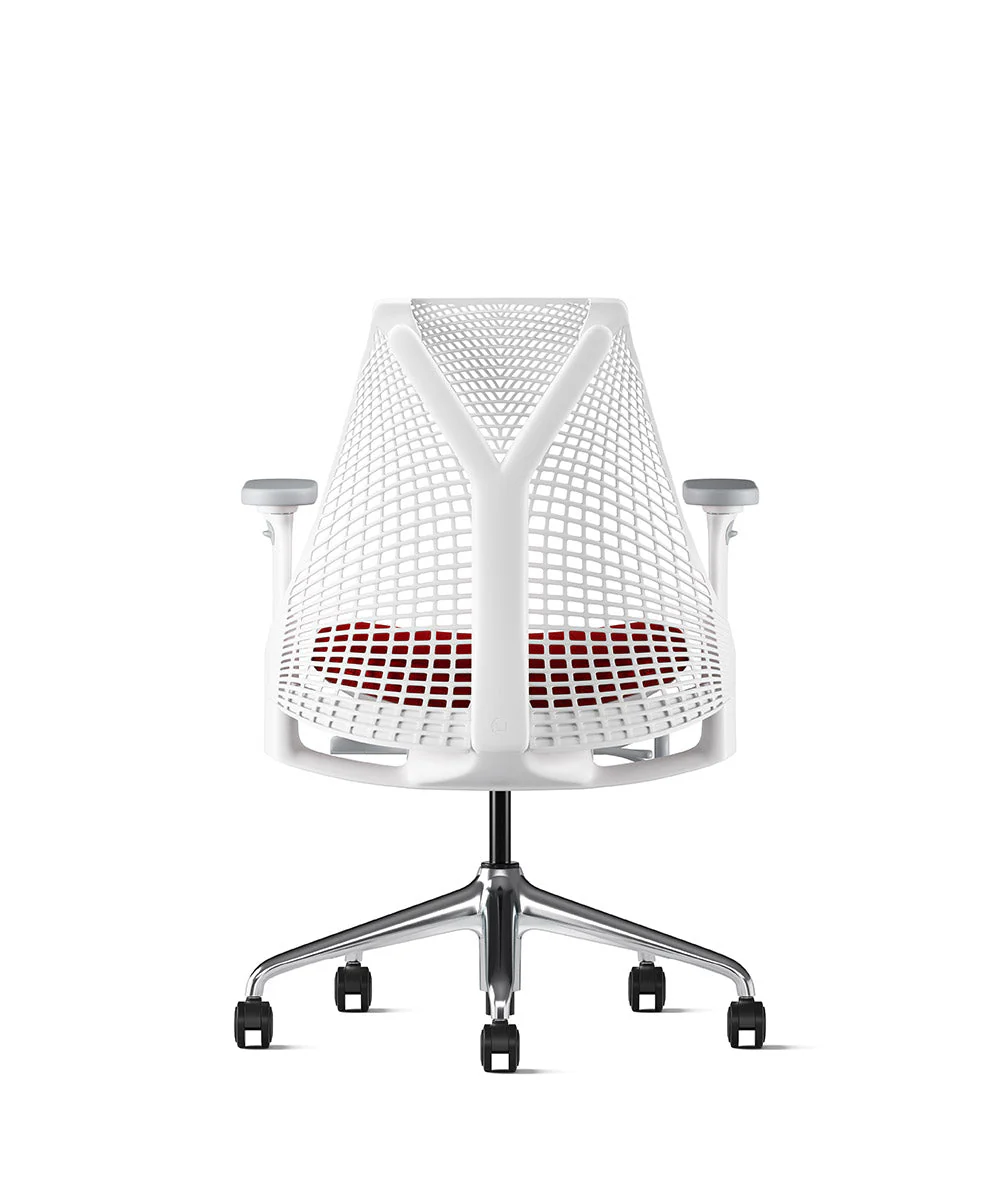 Siège de bureau Sayl* Blanc et aluminium poli - Image 12