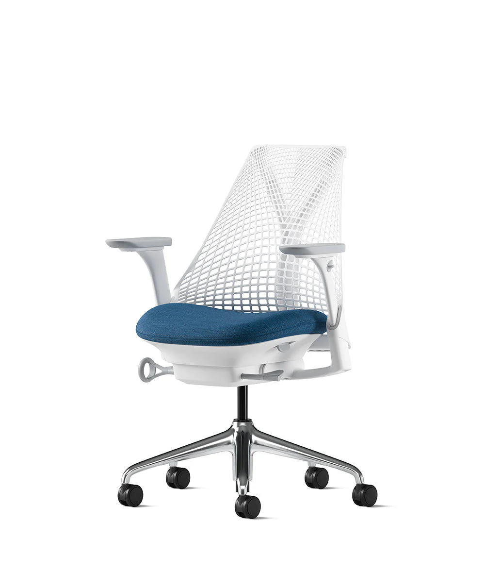 Siège de bureau Sayl* Blanc et aluminium poli - Image 123