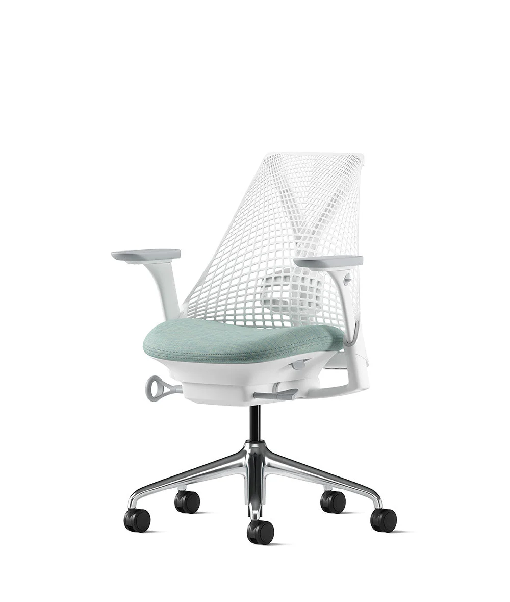 Siège de bureau Sayl* Blanc et aluminium poli - Image 135