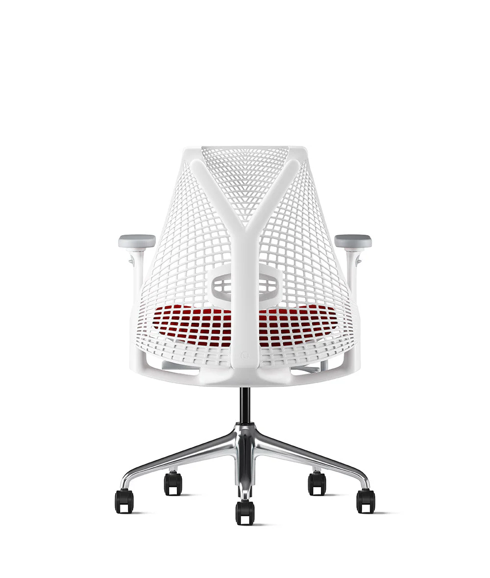 Siège de bureau Sayl* Blanc et aluminium poli - Image 16