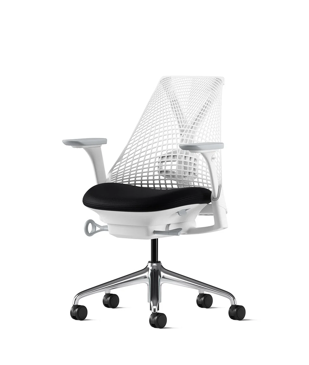 Siège de bureau Sayl* Blanc et aluminium poli - Image 165