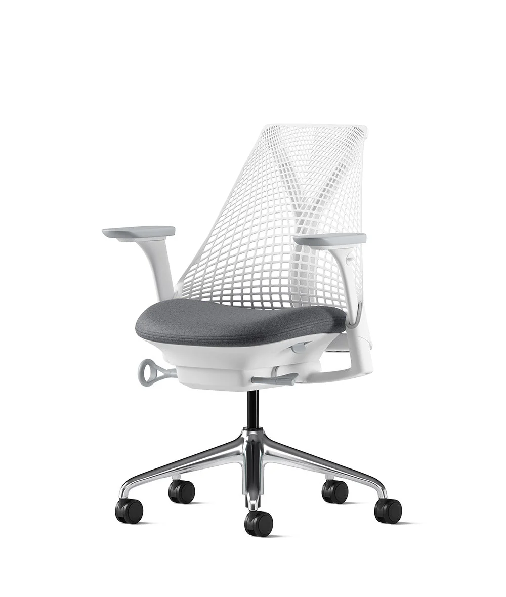 Siège de bureau Sayl* Blanc et aluminium poli - Image 179