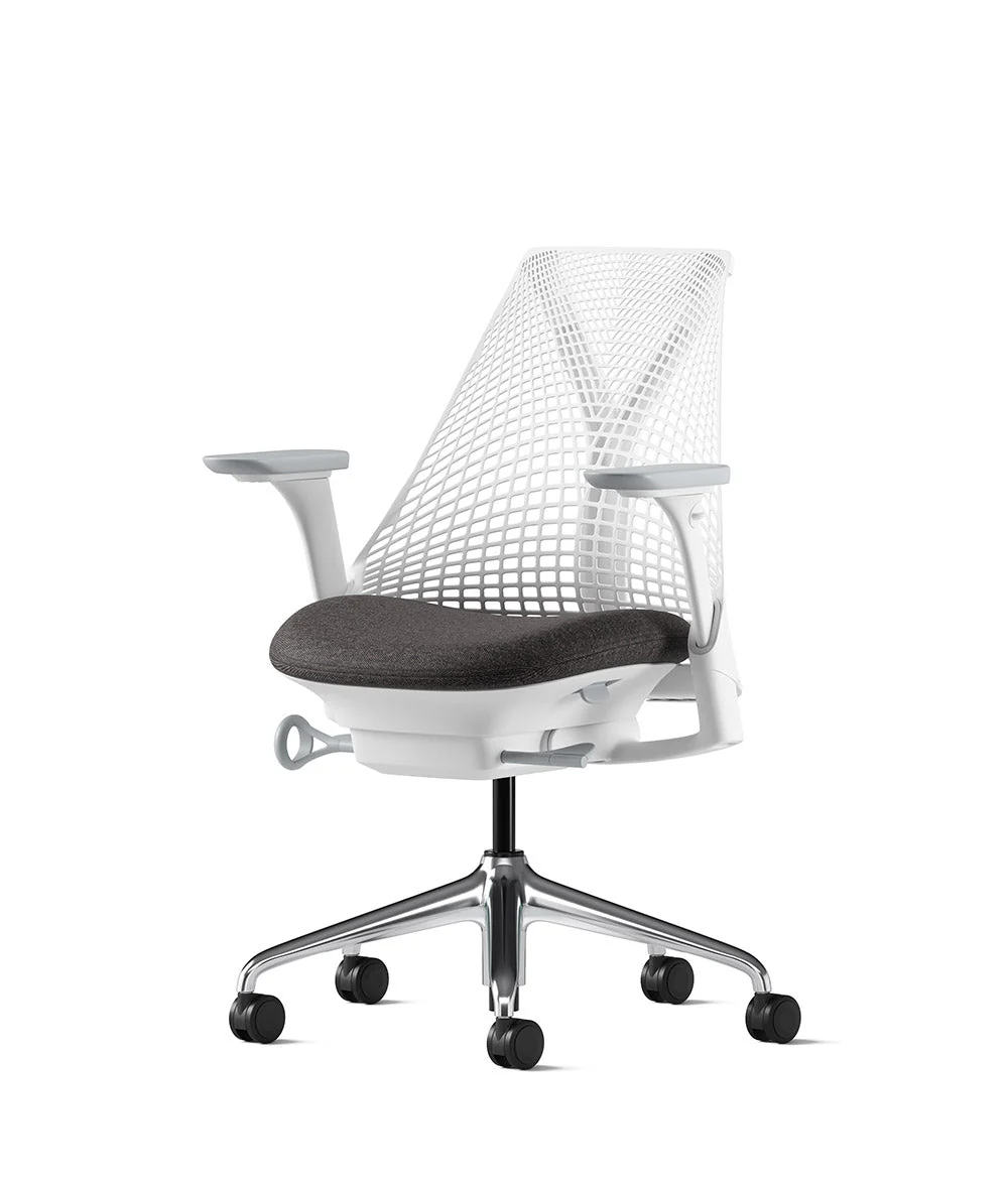 Siège de bureau Sayl* Blanc et aluminium poli - Image 183
