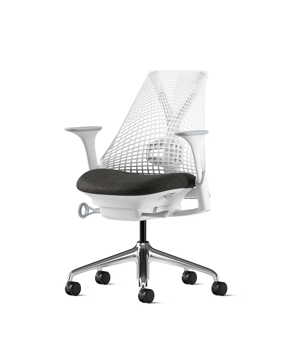 Siège de bureau Sayl* Blanc et aluminium poli - Image 193