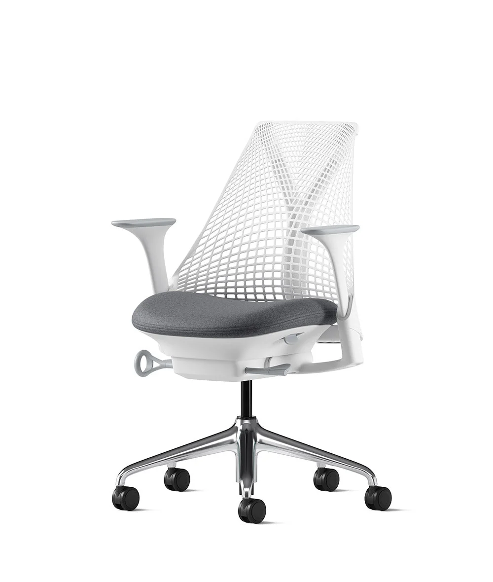 Siège de bureau Sayl* Blanc et aluminium poli - Image 203