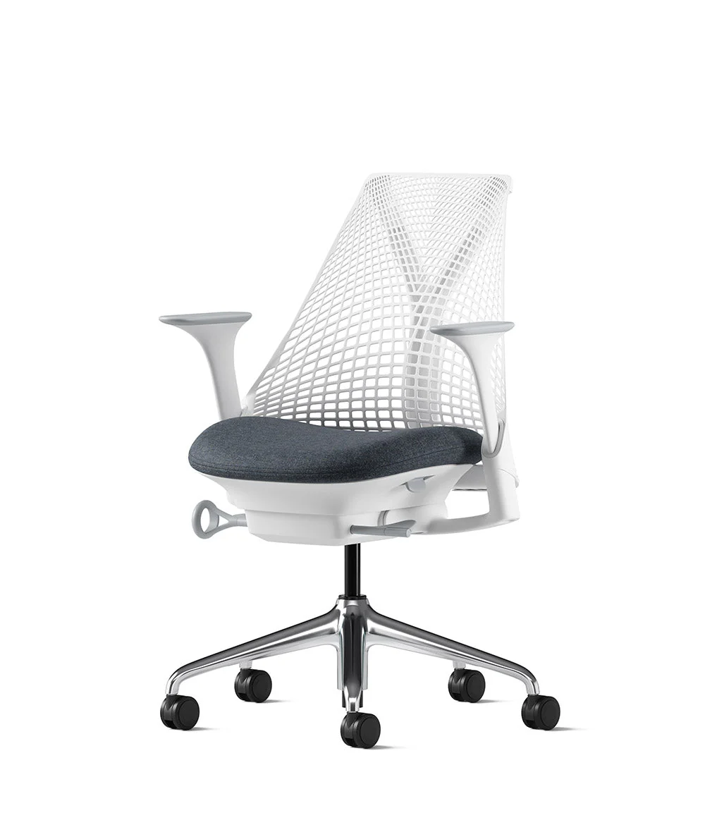 Siège de bureau Sayl* Blanc et aluminium poli - Image 209