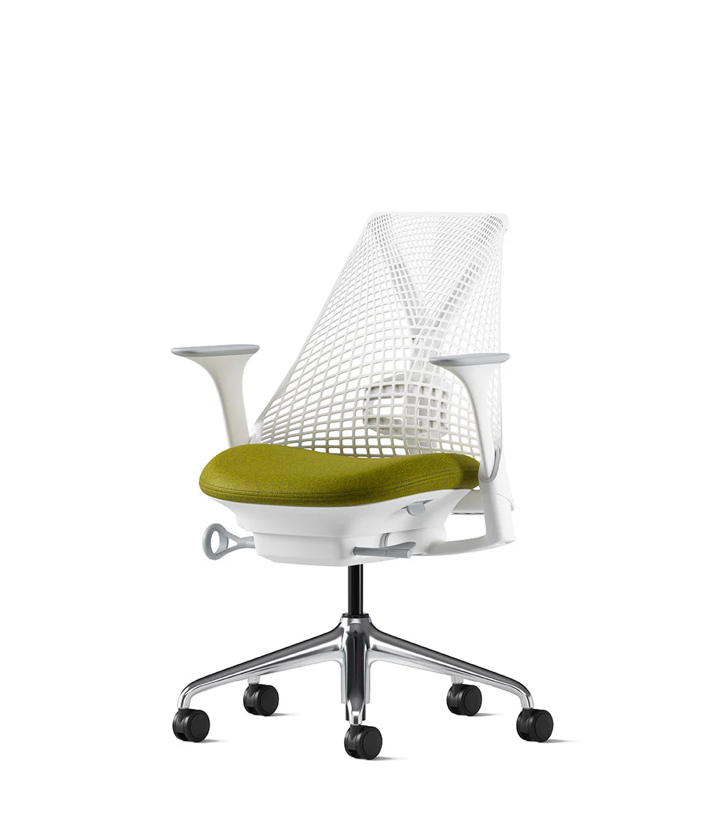 Siège de bureau Sayl* Blanc et aluminium poli - Image 21