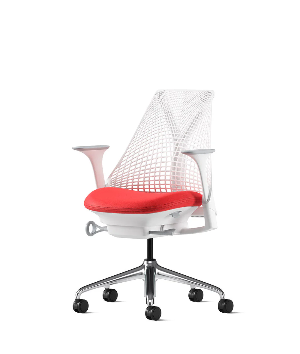 Siège de bureau Sayl* Blanc et aluminium poli - Image 25