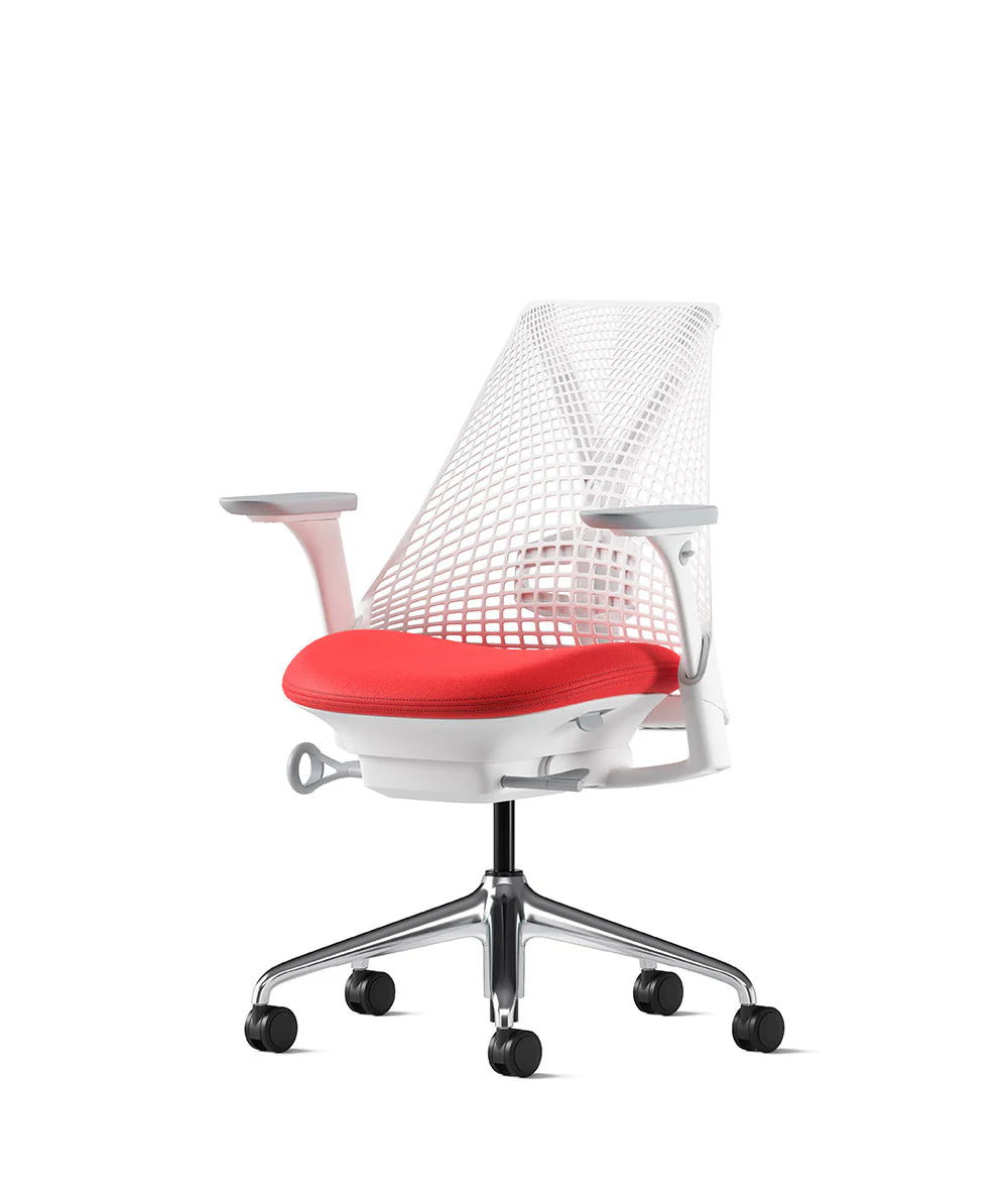 Siège de bureau Sayl* Blanc et aluminium poli - Image 31