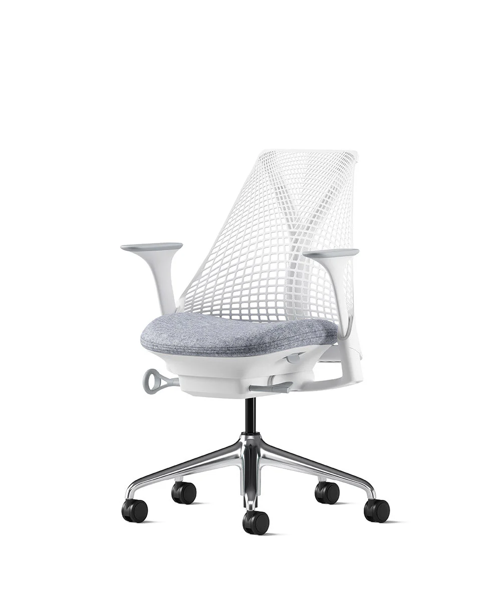 Siège de bureau Sayl* Blanc et aluminium poli - Image 33