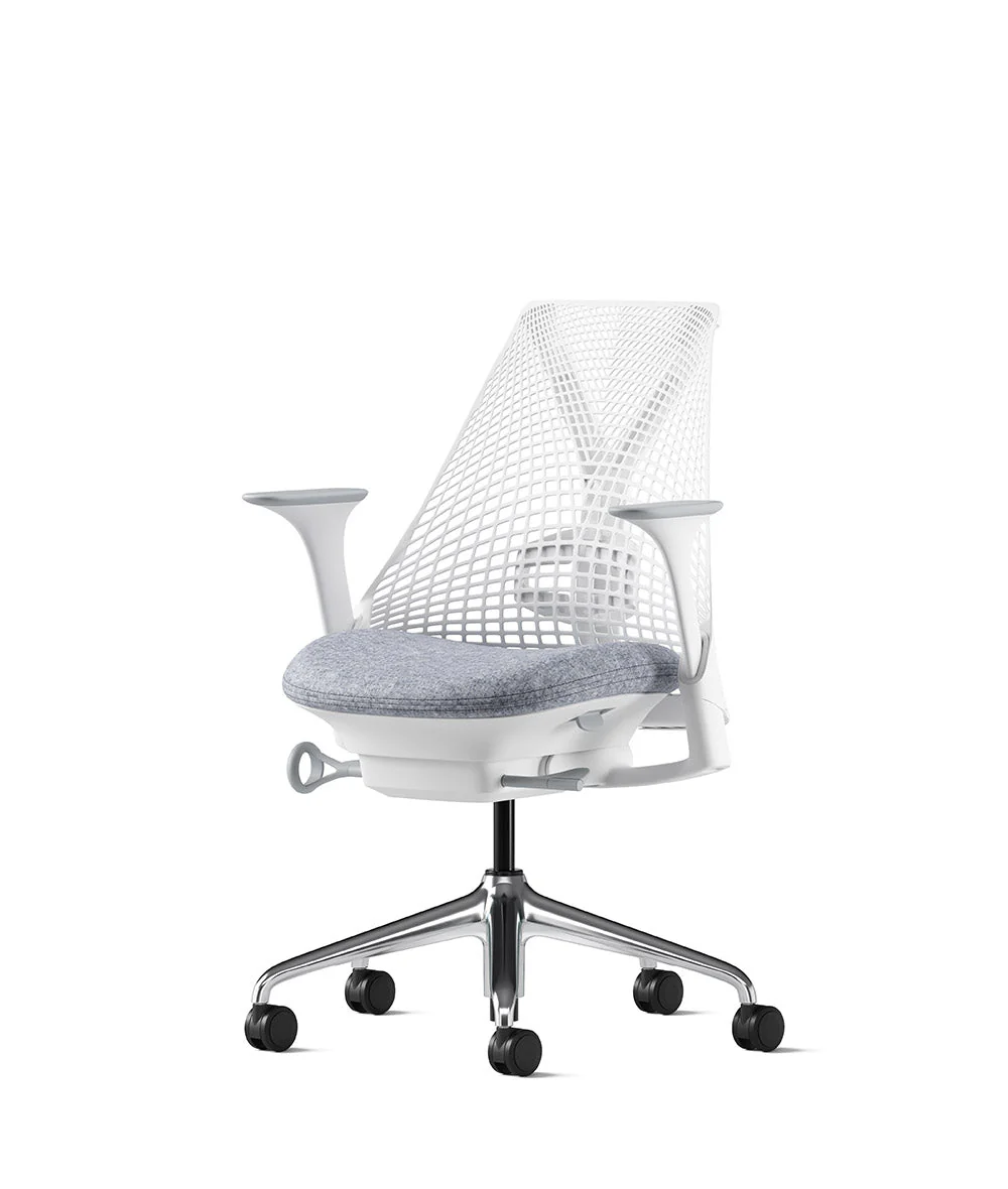 Siège de bureau Sayl* Blanc et aluminium poli - Image 37