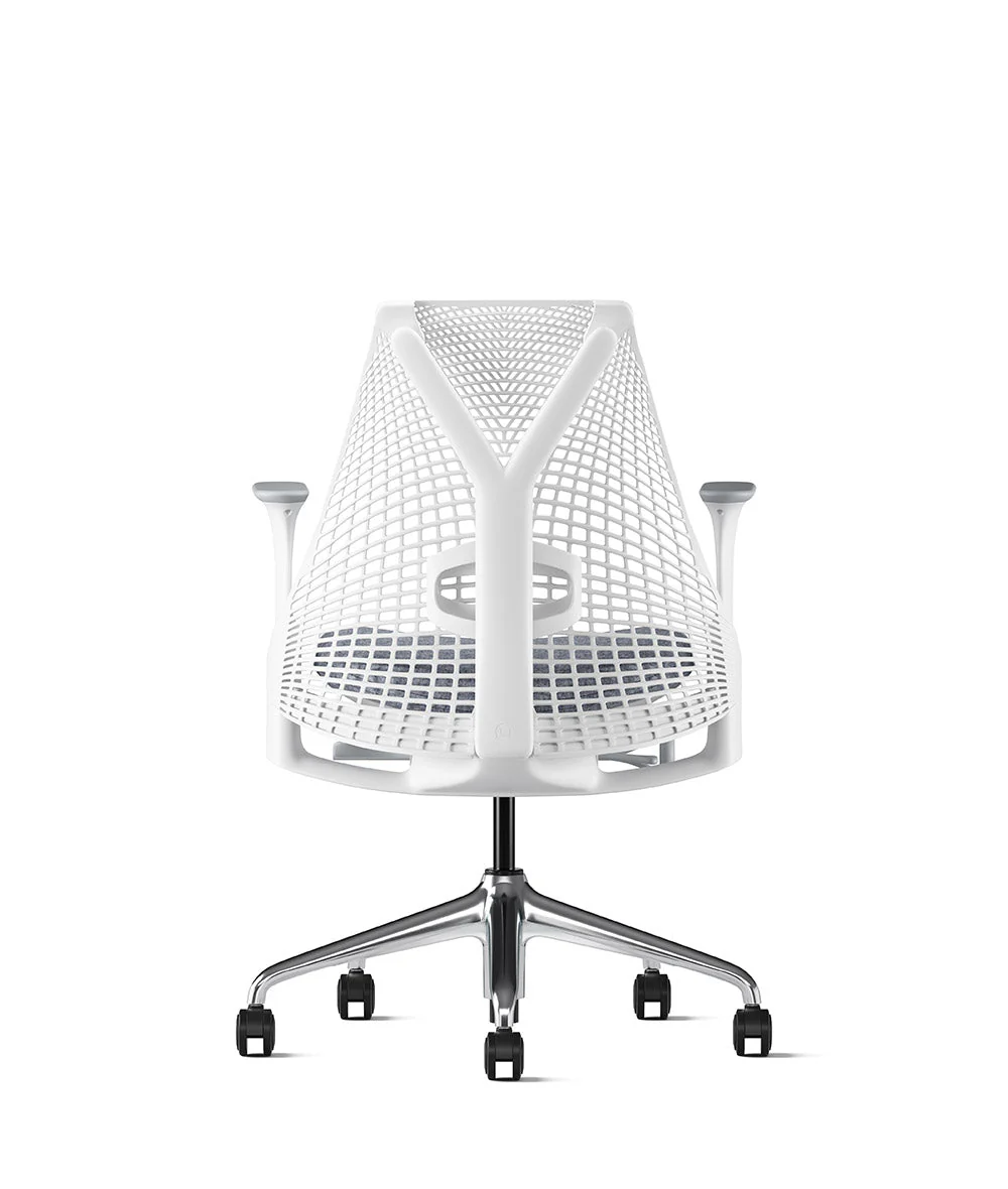 Siège de bureau Sayl* Blanc et aluminium poli - Image 38