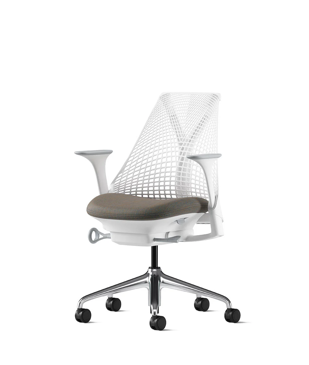 Siège de bureau Sayl* Blanc et aluminium poli - Image 41