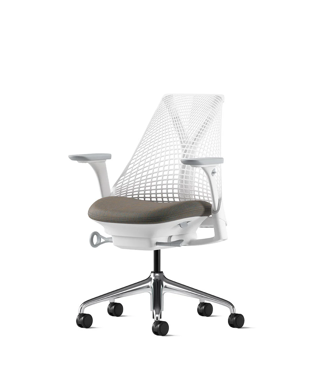 Siège de bureau Sayl* Blanc et aluminium poli - Image 43