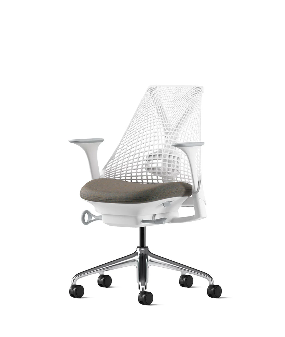 Siège de bureau Sayl* Blanc et aluminium poli - Image 45
