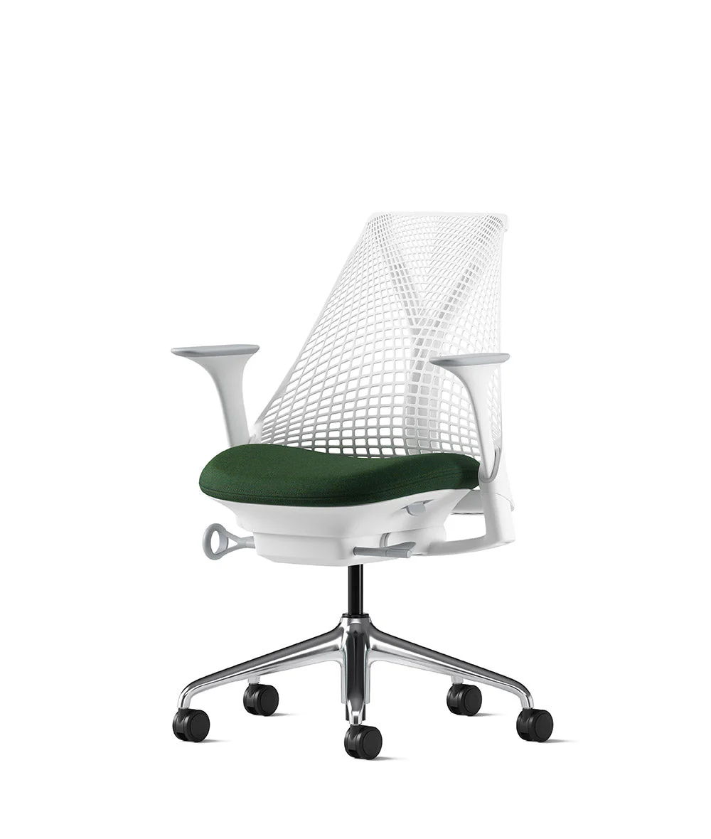 Siège de bureau Sayl* Blanc et aluminium poli - Image 49