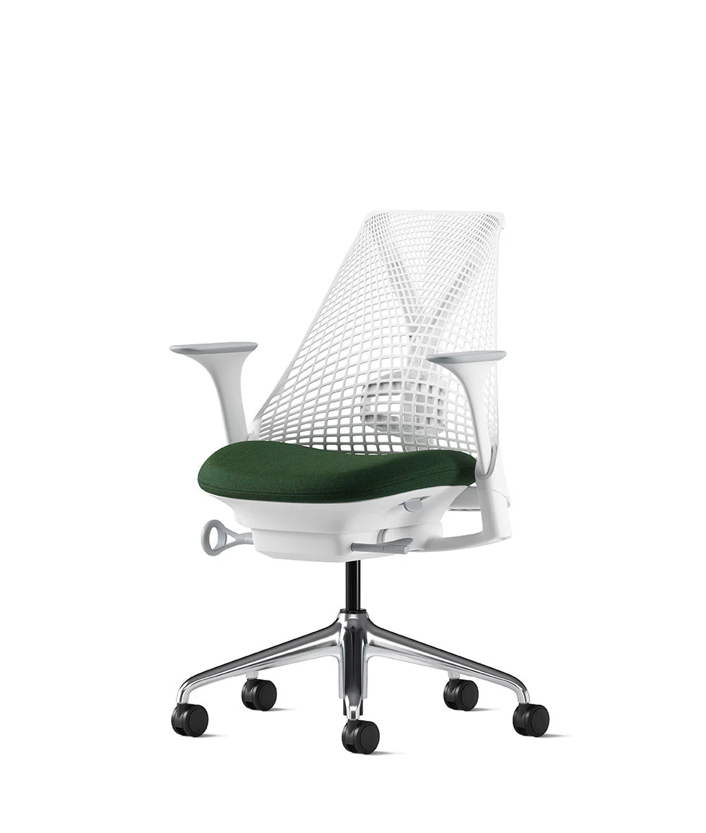 Siège de bureau Sayl* Blanc et aluminium poli - Image 53
